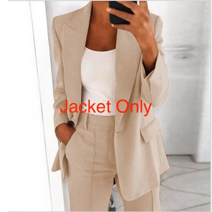 Veste de costume cardigan femme à revers étroits