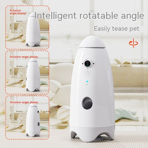 Distributeur intelligent d'aliments pour chats et chiens avec chargement USB 270 mm Blanc ABS