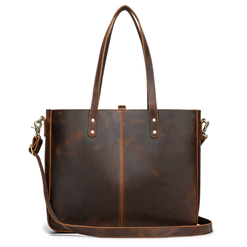 Genuine Leather Large-Capacity Women's Shoulder Bag Tote