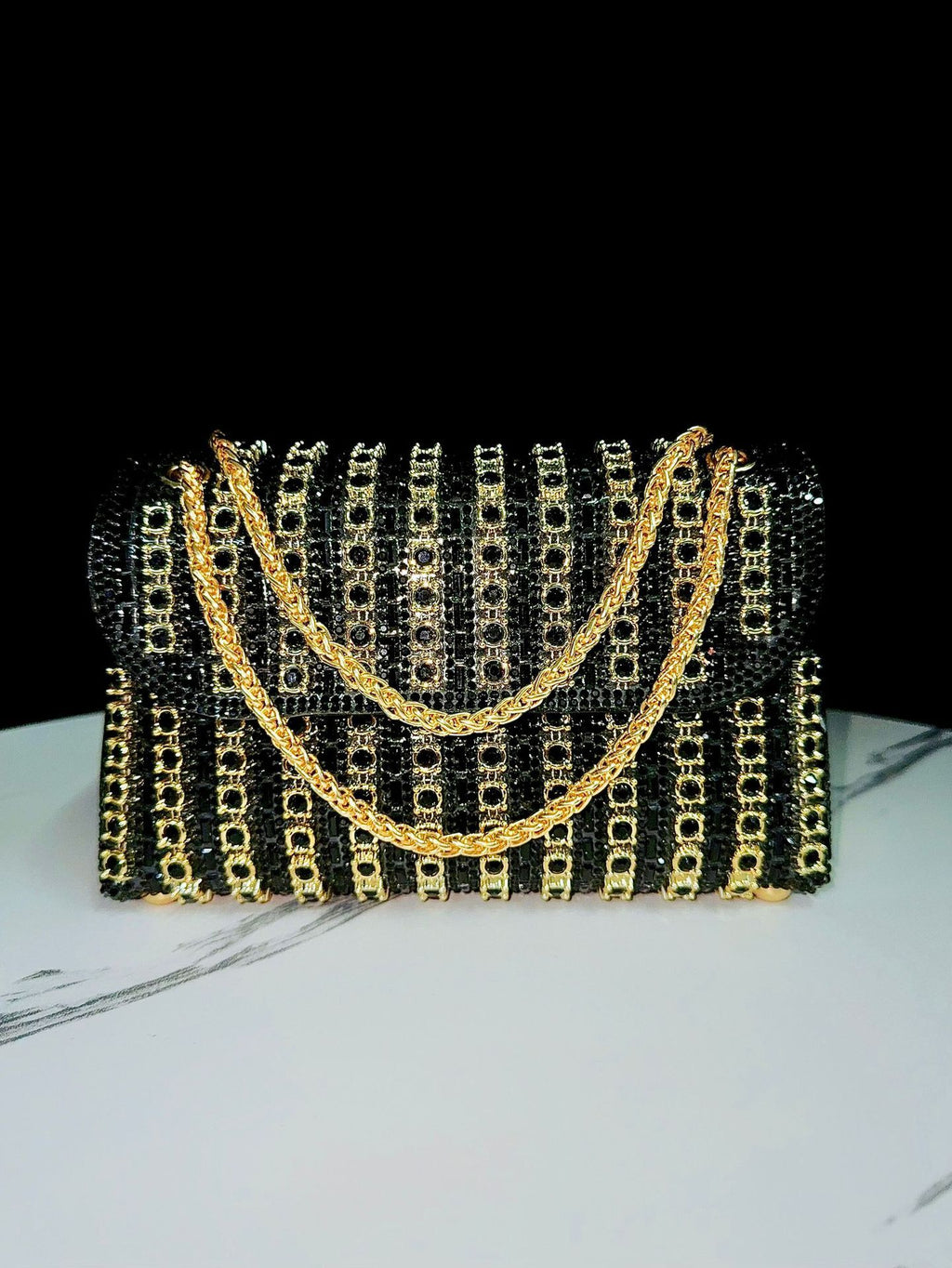 Full Diamond Handbag European American Retro Polyester
