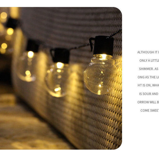 LED Solar Retro G45 Waterproof Outdoor Globe String Lights