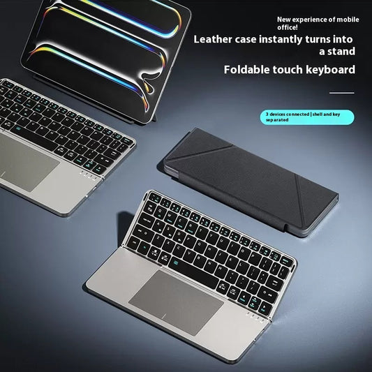 Gray Wireless Bluetooth Folding Keyboard for Phablet