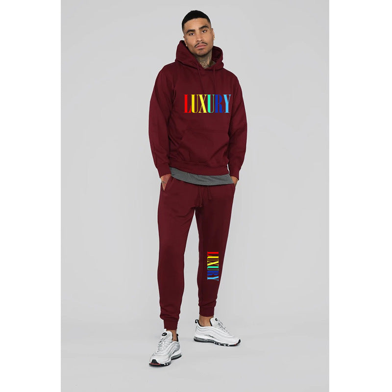 Hooded Printed Pullover Sweater for Men and Women