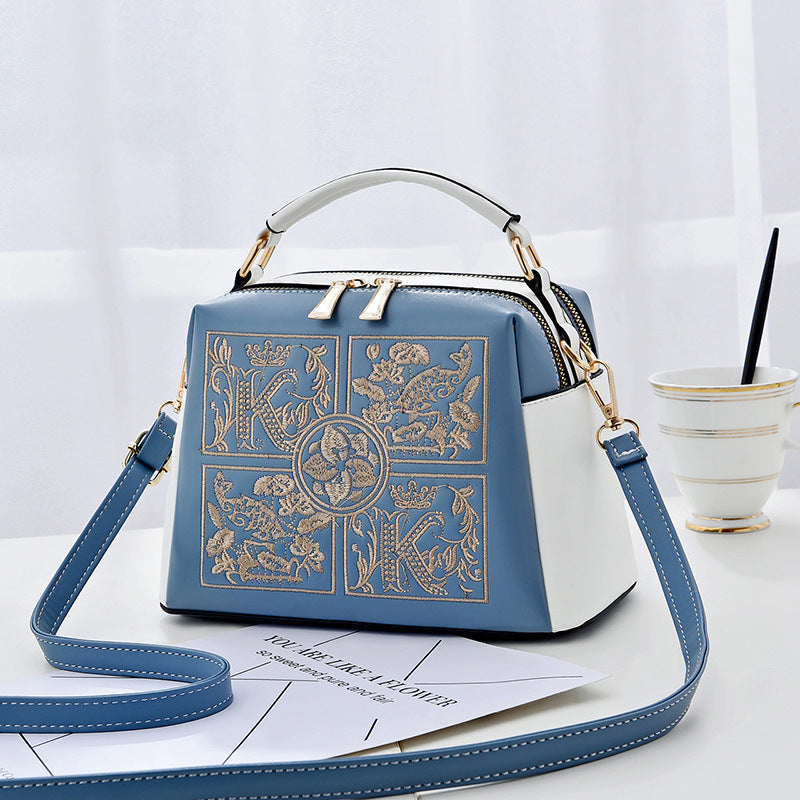 Women's Embroidered PU Crossbody Shoulder Bag