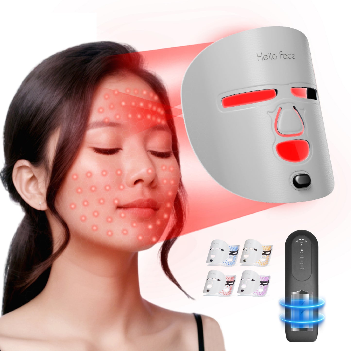 LED Mask Near Infrared Everbright Bank Light Spectrum Red Blue Light Photon IPL Device