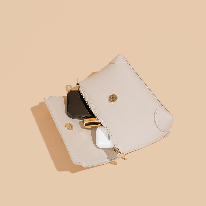High-Grade Genuine Leather Small Square Crossbody Bag for Women – Spring Style
