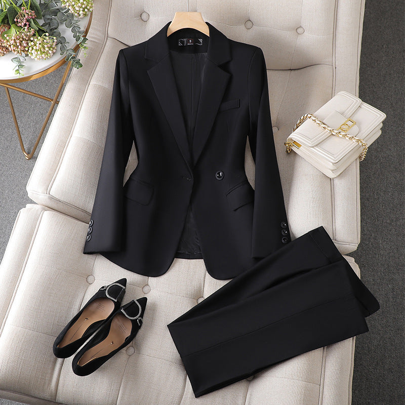 The Professional Commuter Set Includes A Long-sleeve Blazer And Trousers
