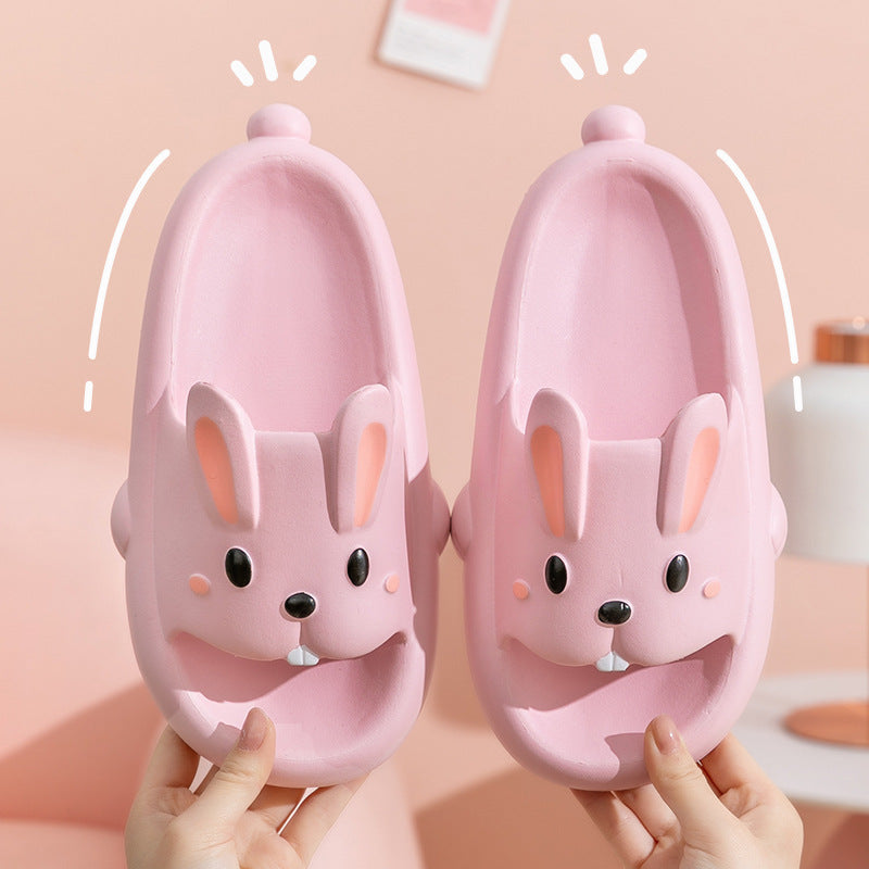 Cute Rabbit Slippers For Girls &  Women Summer Home Shoes Bathroom Slippers