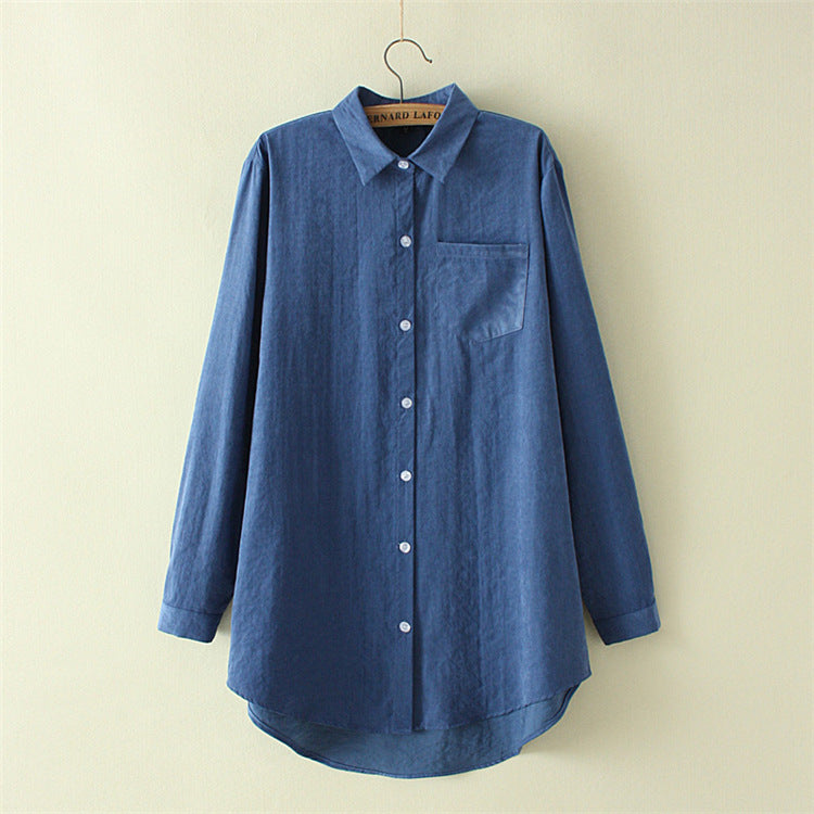 Large Size Women's Plus Polyester Clothing Spring Shirt