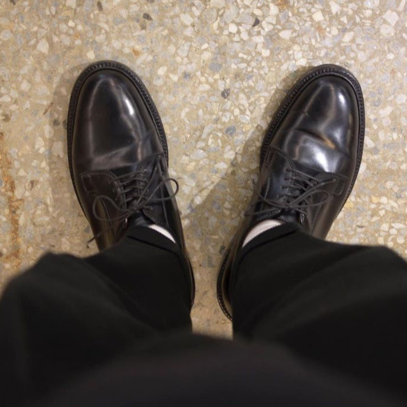 Chaussures décontractées en cuir PU à semelle en caoutchouc style rétro américain