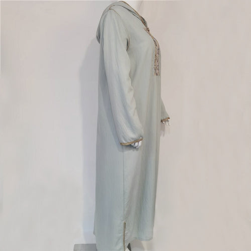 Moroccan Embroidered Casual Long Swing Dress