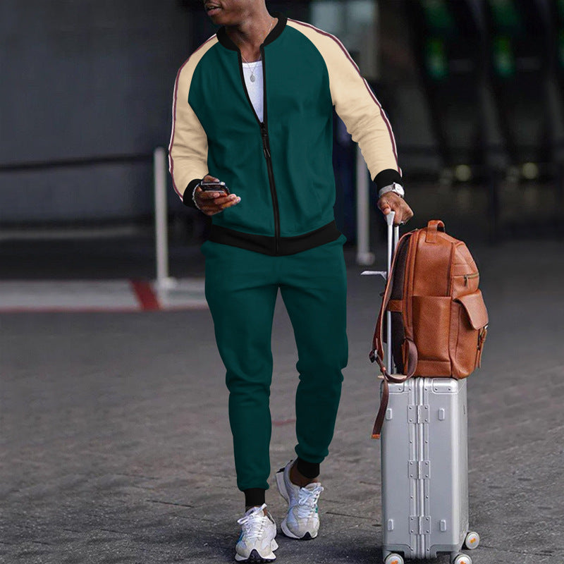 Sports Casual Zipper Sweater and Pants Set in Multiple Colors