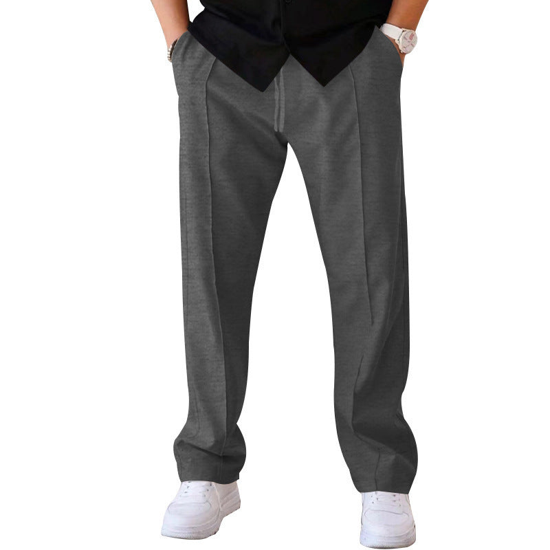 Pantalon décontracté sport ample droit pour homme avec cordon de serrage