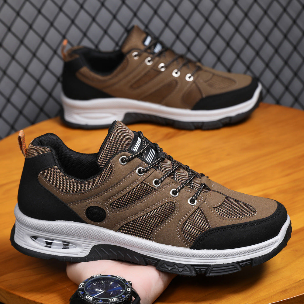 Casual Air Cushion Mesh Shoes Men Outdoor Breathable Lace-up Sneakers Running Sports Shoes