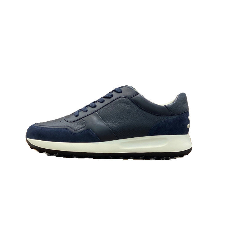 Women's Leather Lace-Up Business Casual Shoes Flat Heel