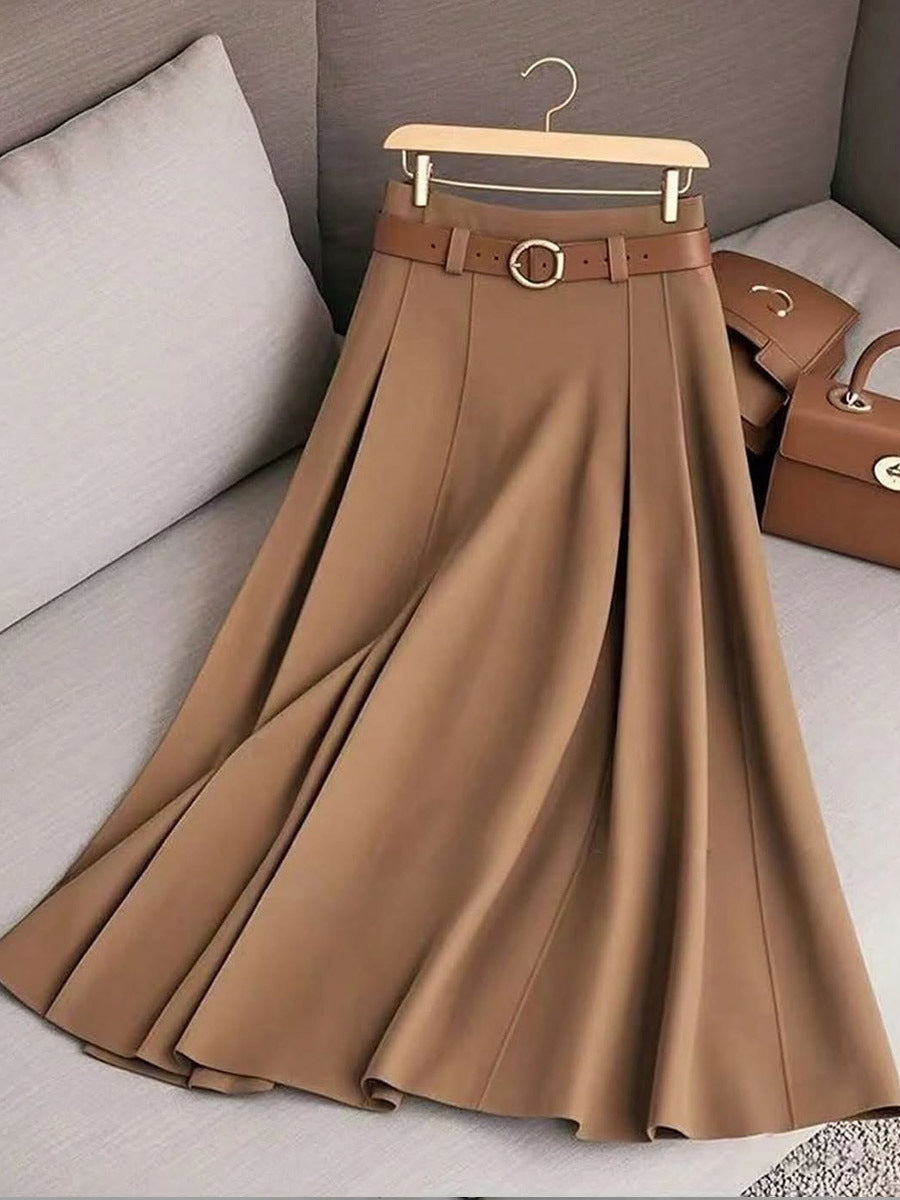 Women's Casual Pleated Skirt in Multiple Colors, Sizes S-XL