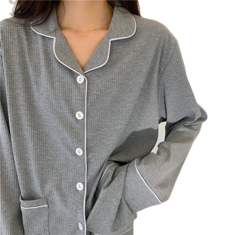 Ensemble Confortable de Vêtements d'Intérieur en Soie de Lait pour Femme, Gris et Bleu, Tailles L-2XL