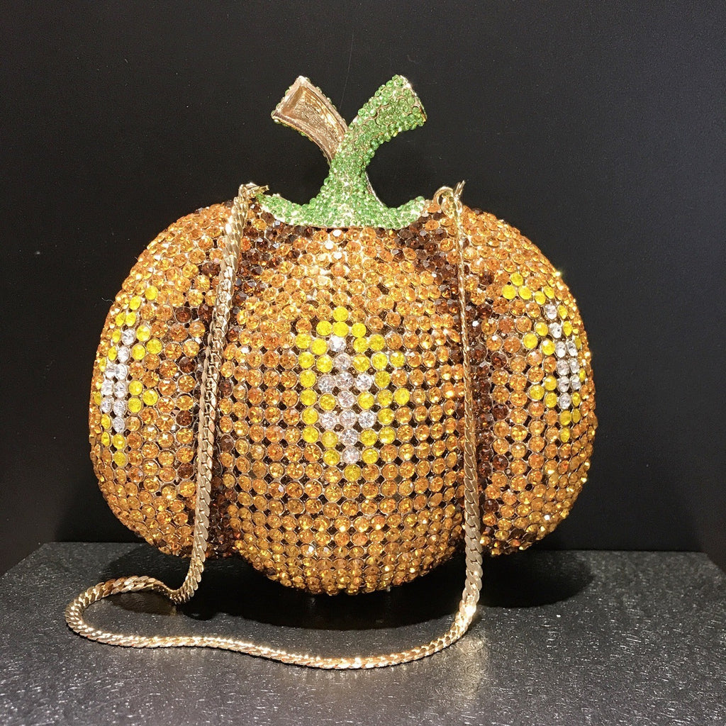 حقيبة يد بيضاوية للتجميل من Diamond Pumpkin للنساء 15.5 سم
