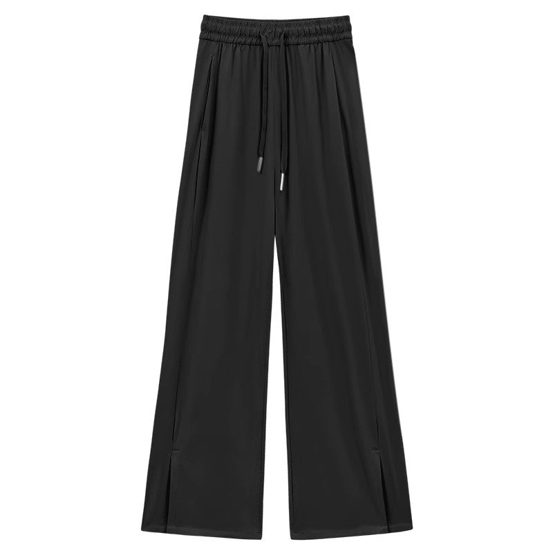 Anti-mosquito Sunscreen Drooping Straight Split Wide Leg Pants