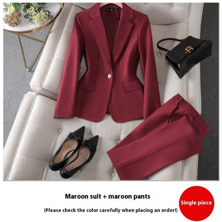 Pantalon tailleur en coton mélangé pour femme, collection automne hiver