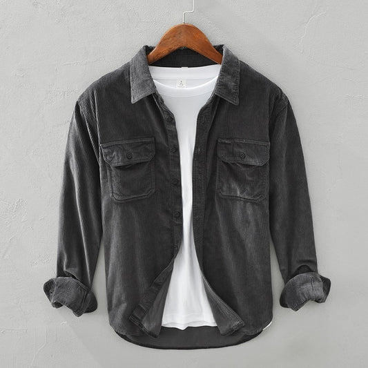 Loose Solid Color Work Clothes Shirt Coat