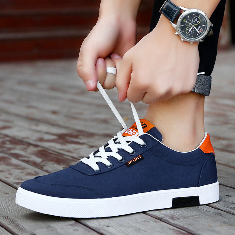 Chaussures en toile pour hommes, polyvalentes et décontractées