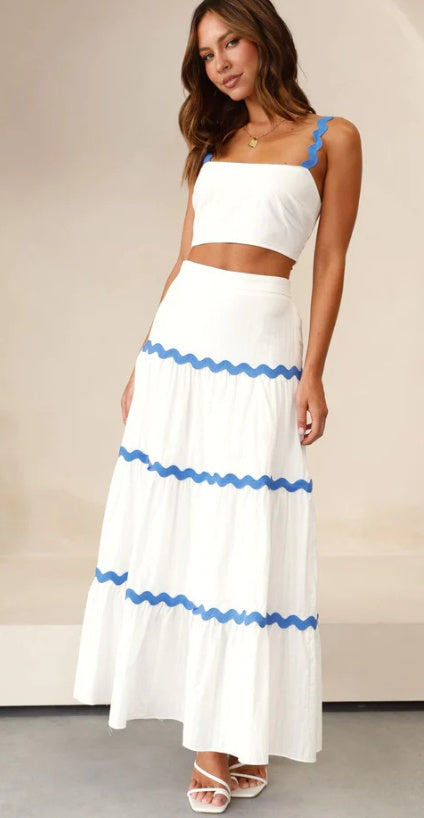 Ensemble robe en coton patchwork bicolore femme jaune clair blanc S-XL