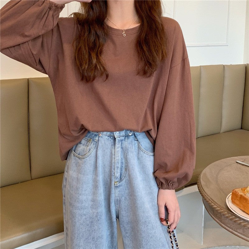 Slimming Lantern Sleeve Sweater Pullover