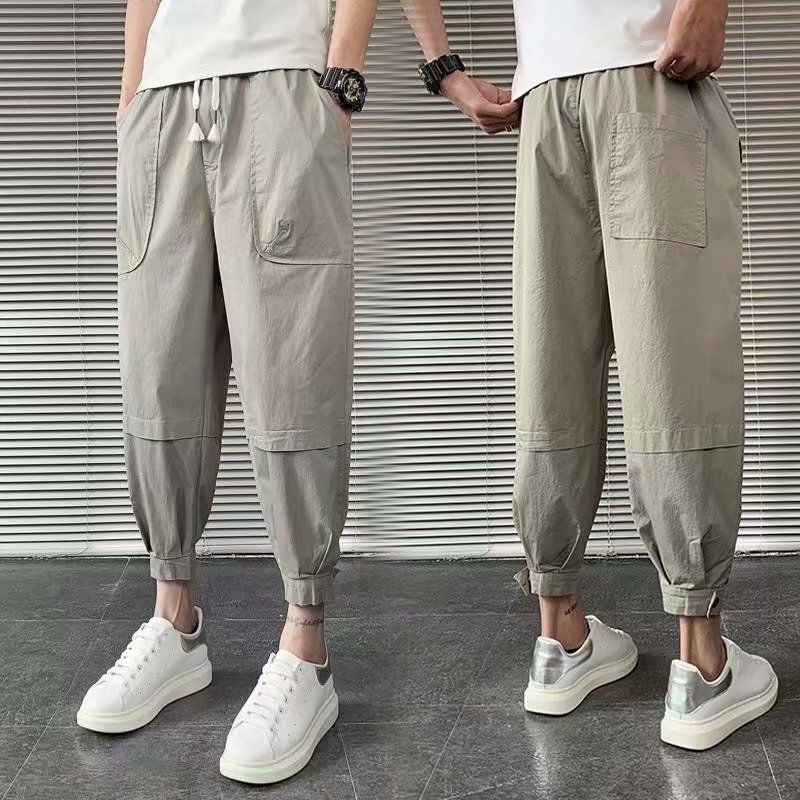 Pantalon Sarouel Homme Coupe Ample Coton Jambe Droite Grande Taille