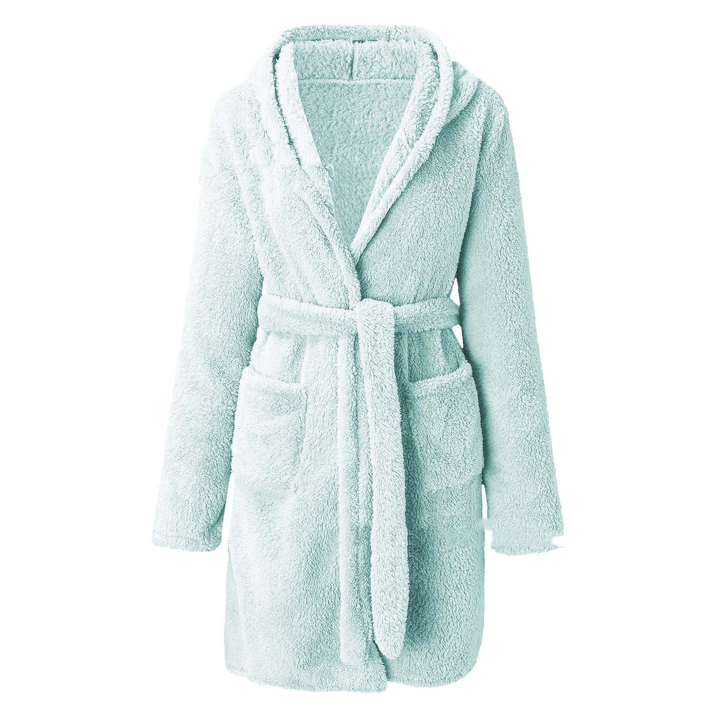 Coral Velvet Thickened Warm Winter Nightgown for Women Cute Duck Pajamas Lounger