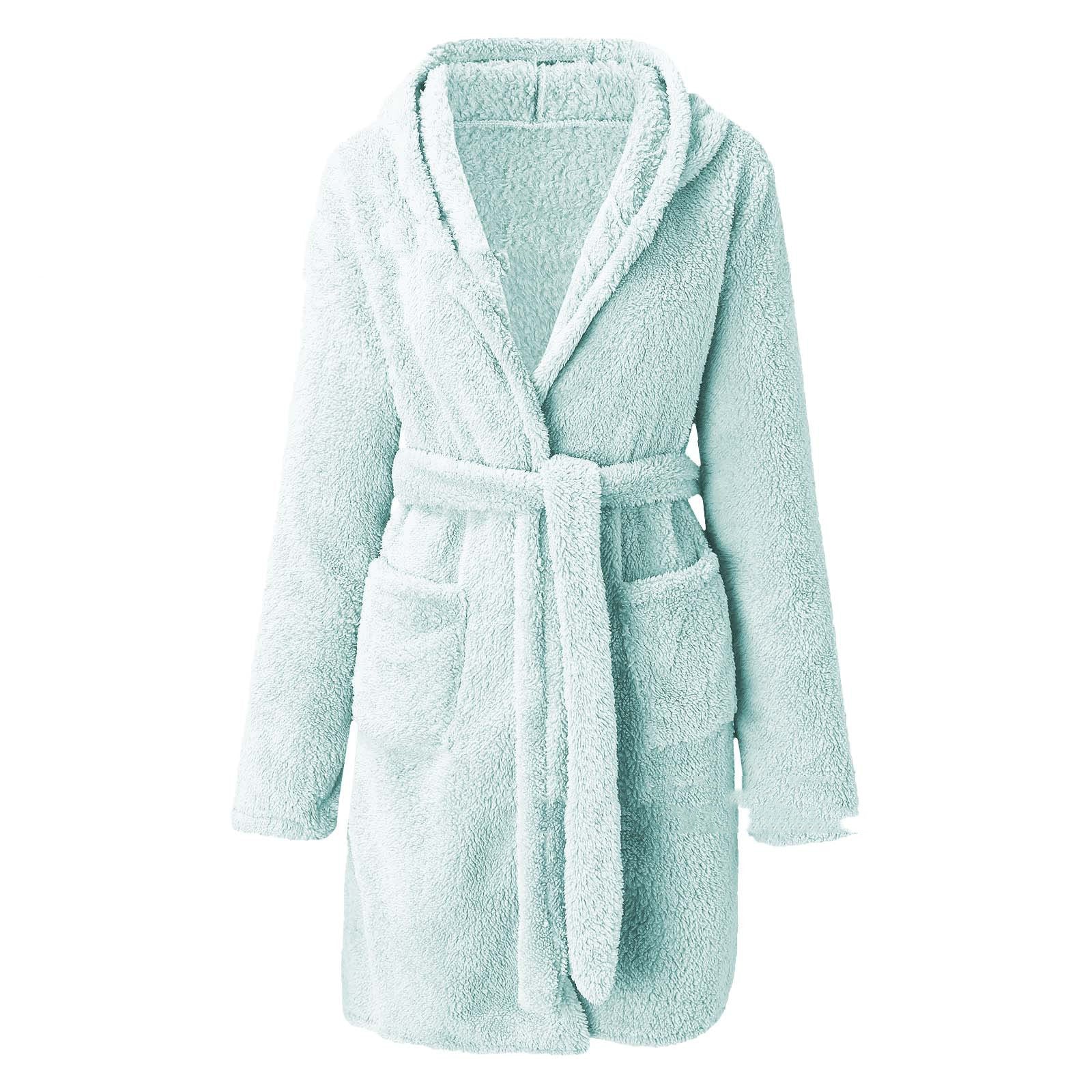 Peignoir d'hiver épais et chaud en velours corail pour femme, pyjama canard mignon, tenue d'intérieur