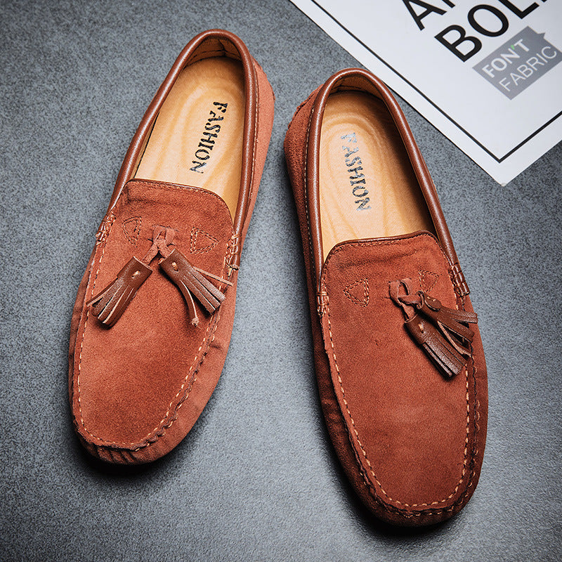 Pigskin Men's Casual Tods Shoes Street Hipster Low Heel