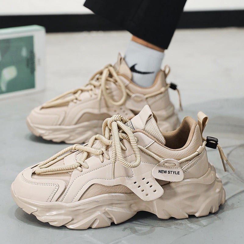 Trendy All-Match Casual Sports Shoes with Thick Height-Increasing Sole