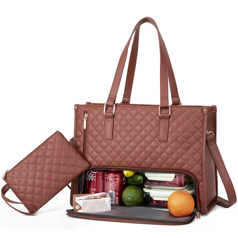 Stylish Large-Capacity Insulated Tote Bag with Leak-Free Design for Everyday Use