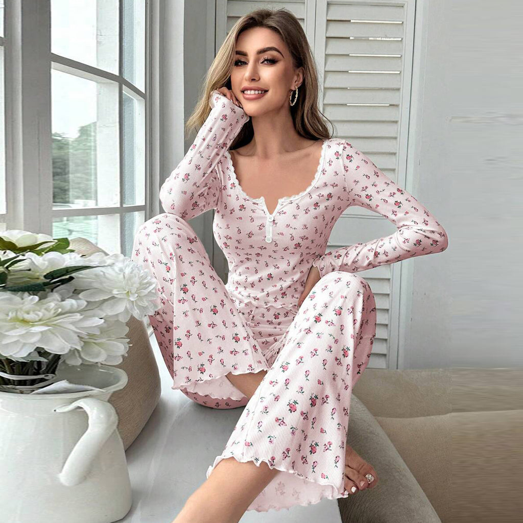Personalized Lace Two-Piece Suit for Women - Pink, Beige, Light Purple, White, S-XL