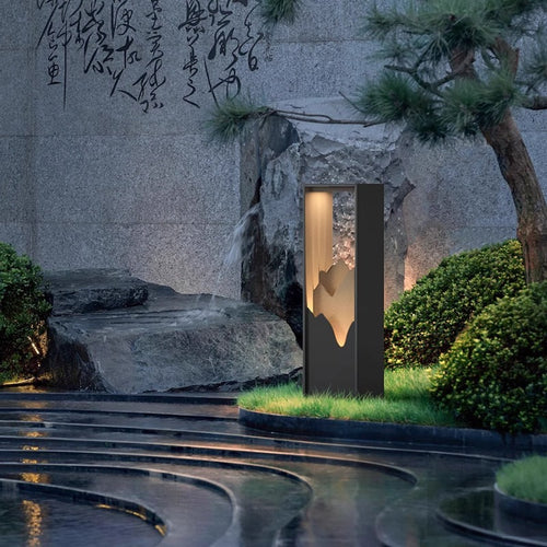Chinese Style Outdoor Solar Yard Lamp Stainless Steel IP65