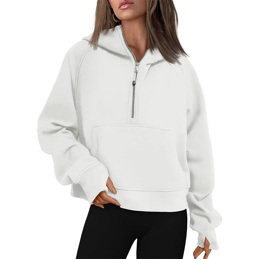 Fall Winter Thick Hooded Zipper Sweater