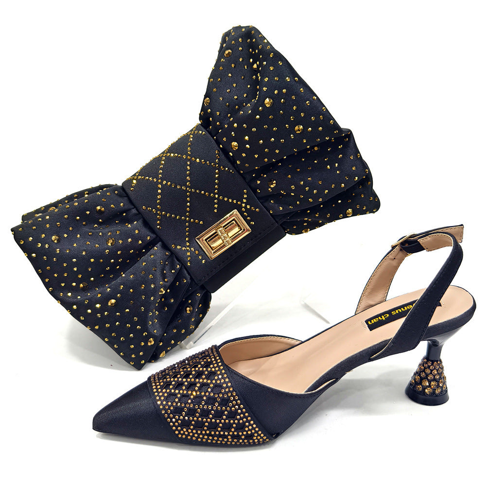 Ensemble Chaussures et Sac Pointus Minimalistes pour Femme