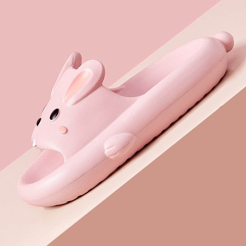 Cute Rabbit Slippers For Girls &  Women Summer Home Shoes Bathroom Slippers