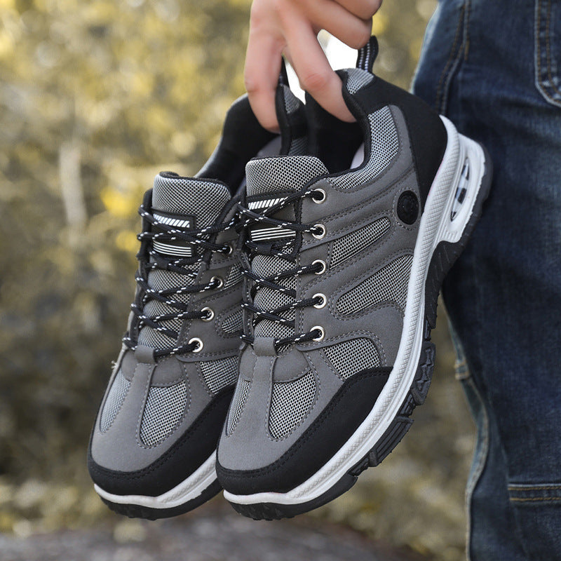 Casual Air Cushion Mesh Shoes Men Outdoor Breathable Lace-up Sneakers Running Sports Shoes