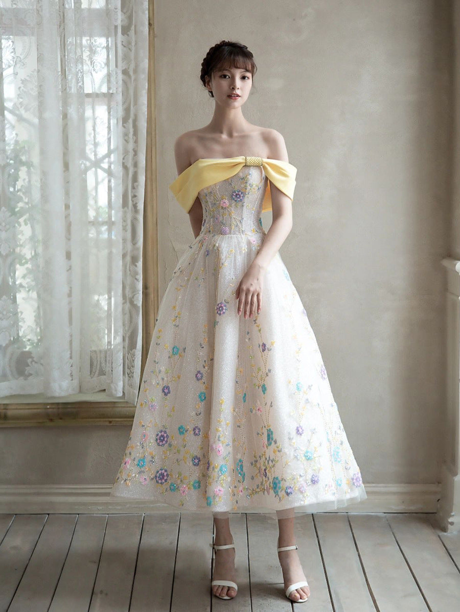 New Banquet Annual Meeting Evening Dress Ball Performance Costume