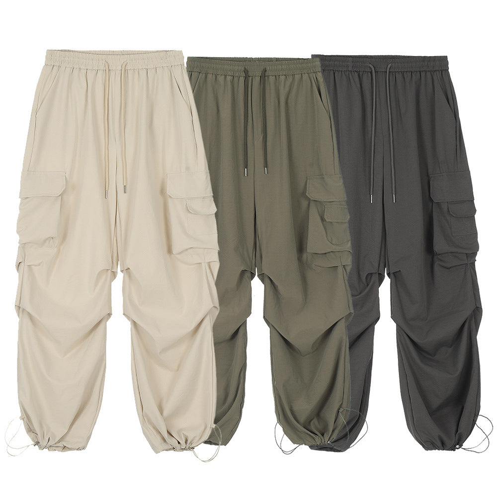 Salopette de sport plissée ample pour homme, modèle parachutiste