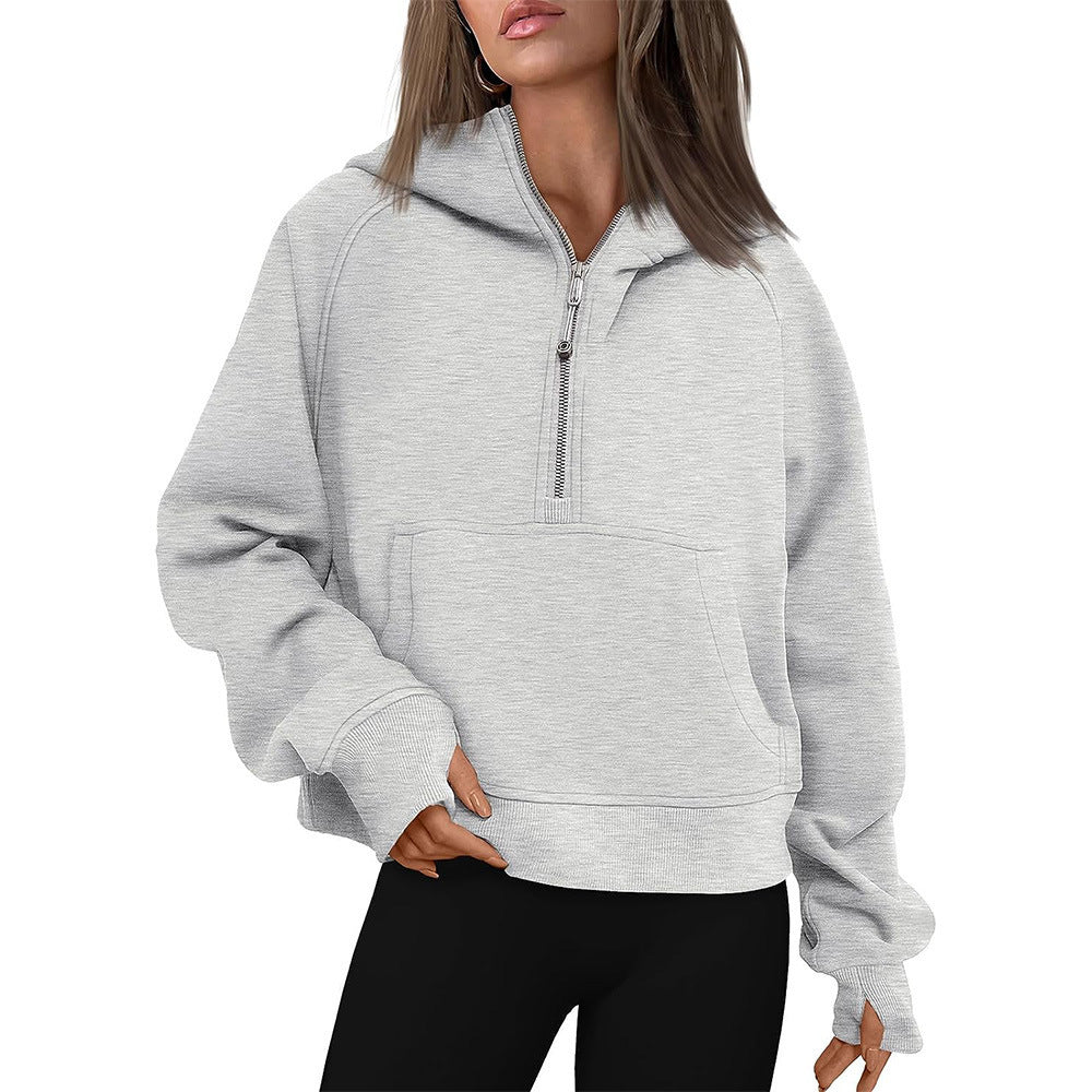 Fall Winter Thick Hooded Zipper Sweater