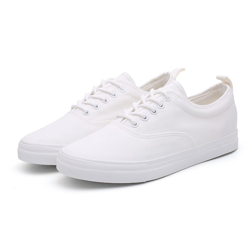 Chaussures de sport et de danse en toile à lacets pour hommes - Blanc et noir, tailles 39-45