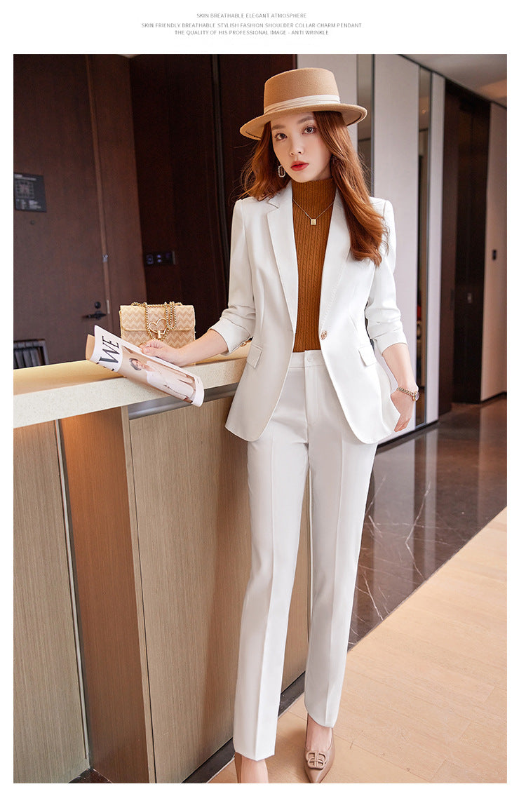 Autumn Winter Women's Professional President's Formal Suit Dress