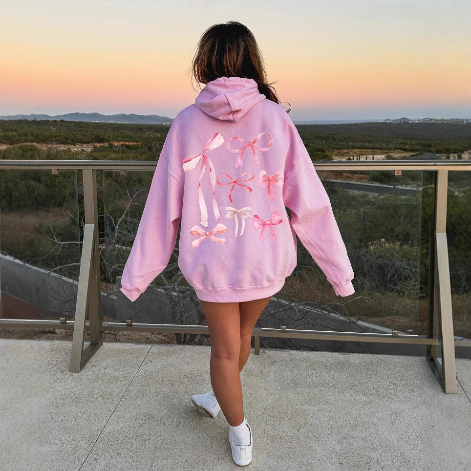 Pull à capuche à épaules tombantes pour femme