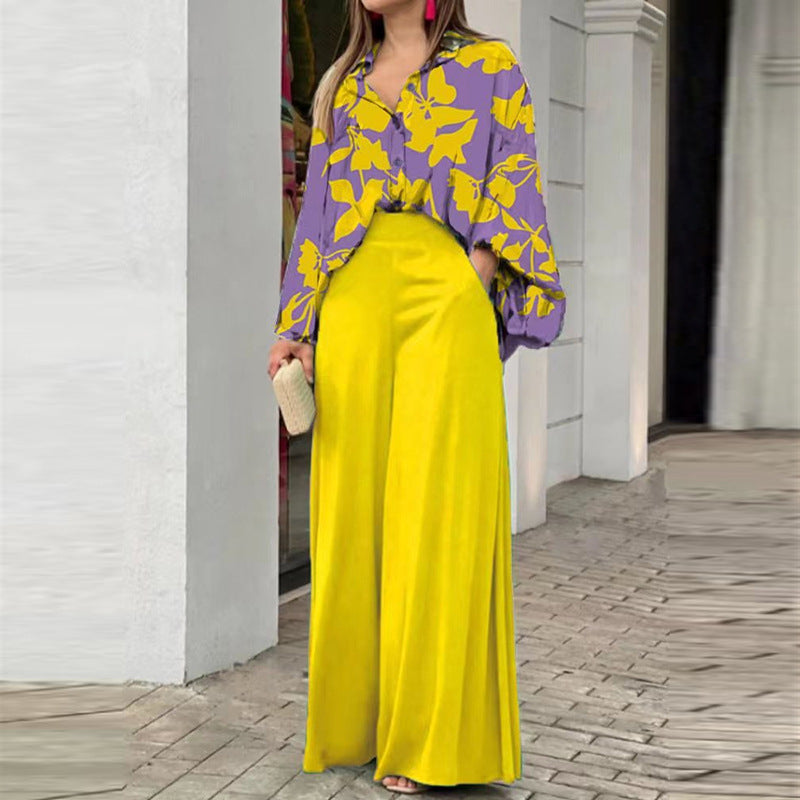 Printed Wide-Leg Pants in Multiple Colors