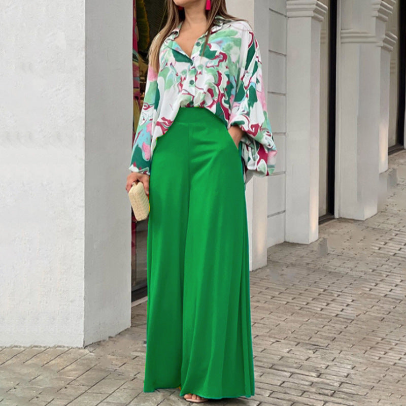 Printed Wide-Leg Pants in Multiple Colors