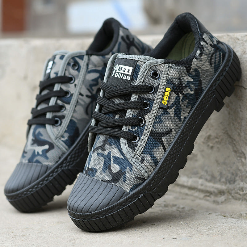 Men's High-Low Canvas Cloth Shoes Breathable Sports Sneakers
