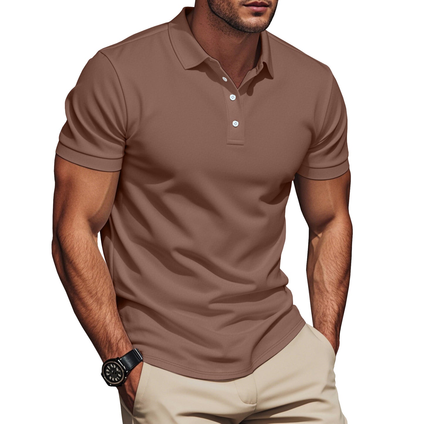 Casual British Style Summer Men's T-shirt